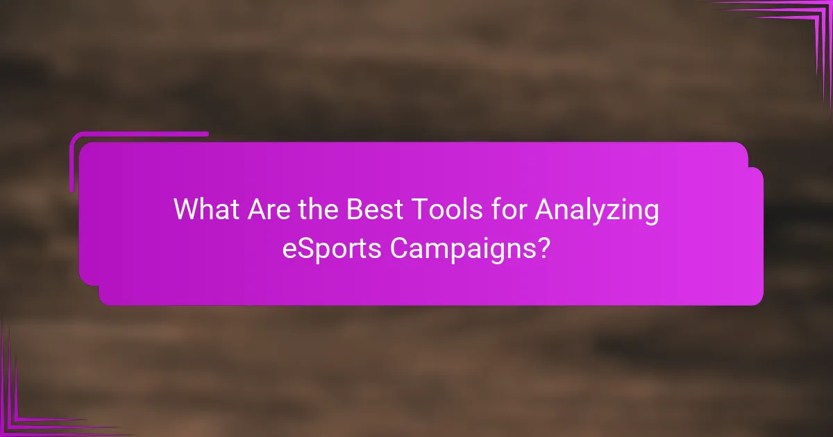 What Are the Best Tools for Analyzing eSports Campaigns?