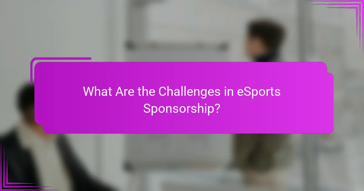 What Are the Challenges in eSports Sponsorship?