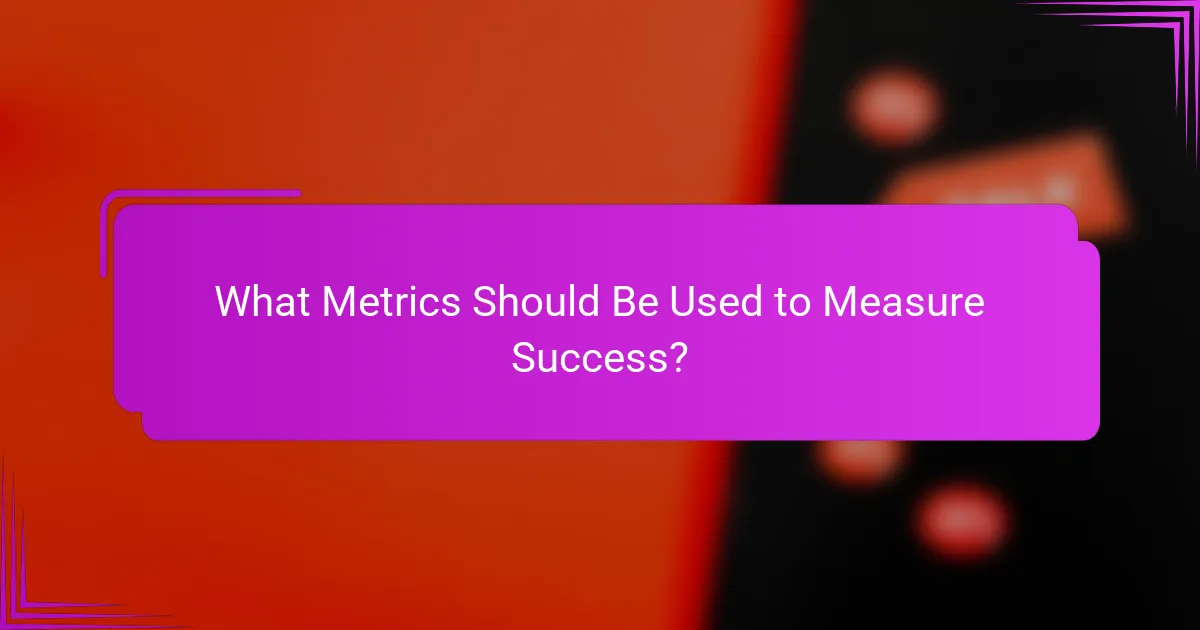 What Metrics Should Be Used to Measure Success?